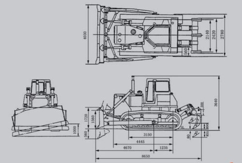 Shantui SD32 Standard Bulldozer Cutter Size Parameter